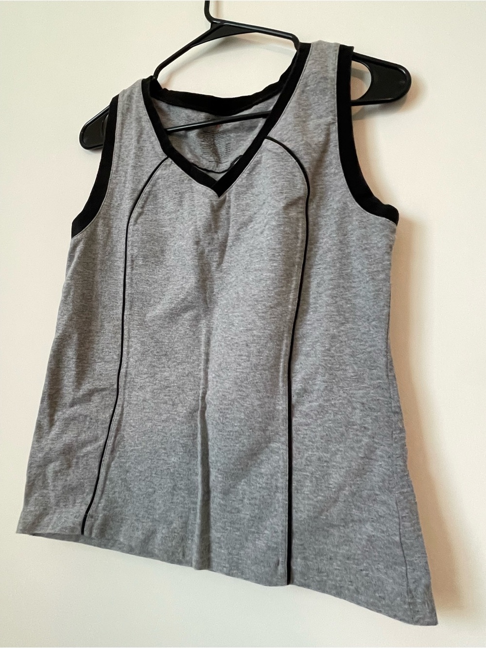 Womens Danskin Gray Tank Top Size Large Gym Athletic
